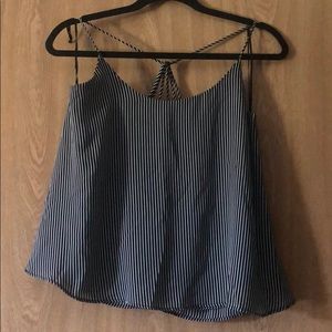 BLACK WHITE STRIP DRESS TANK